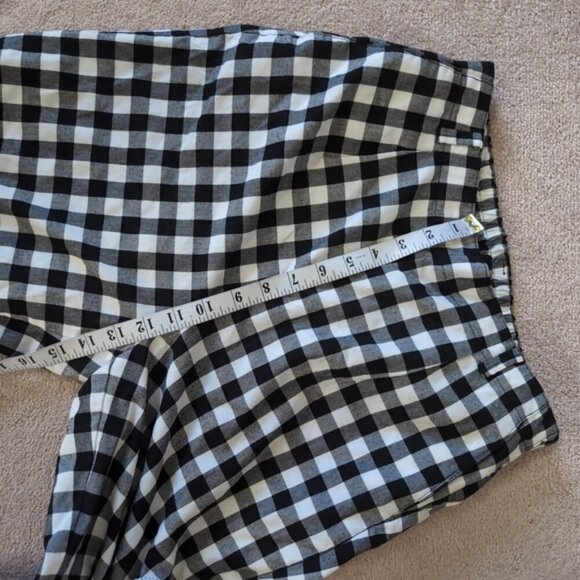 Niko And... Japan Gingham Picnic Straight Barrel Cropped Stretch Waist Pants 4 - Picture 5 of 10